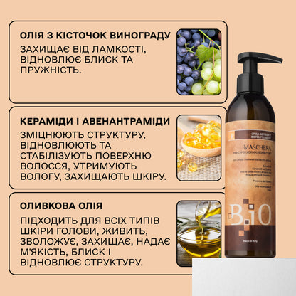 Маска для реконструкції пошкодженого волосся B.iO Sinergy 250 мл