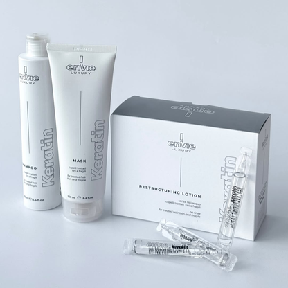 Ампули для реконструкції пошкодженого волосся LUXURY KERATIN ENVIE 10*10 мл