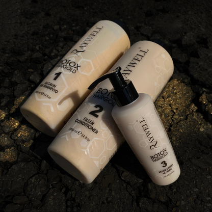 Набір для наповнення та зволоження тонкого волосся BOTOX Gold 24K RAYWELL