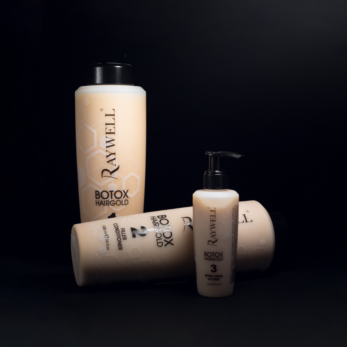 Набір для наповнення та зволоження тонкого волосся BOTOX Gold 24K RAYWELL