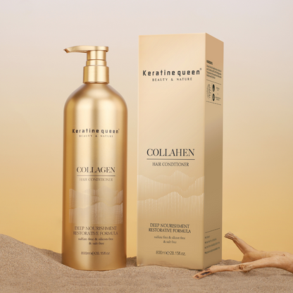 Кондиціонер для сухого та пошкодженого волосся з колагеном Keratine Queen, 750 мл