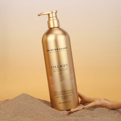 Кондиціонер для сухого та пошкодженого волосся з колагеном Keratine Queen, 750 мл