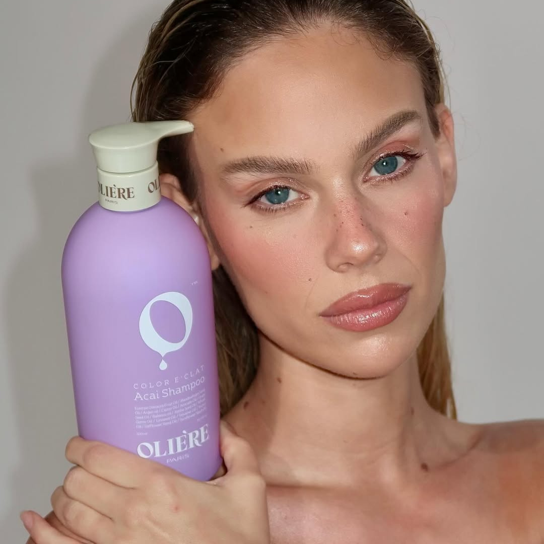 Набір шампуню та маски для нейтралізації жовтих та помаранчевих відтінків волосся Color E'Clat Acai OLIE'RE PARIS