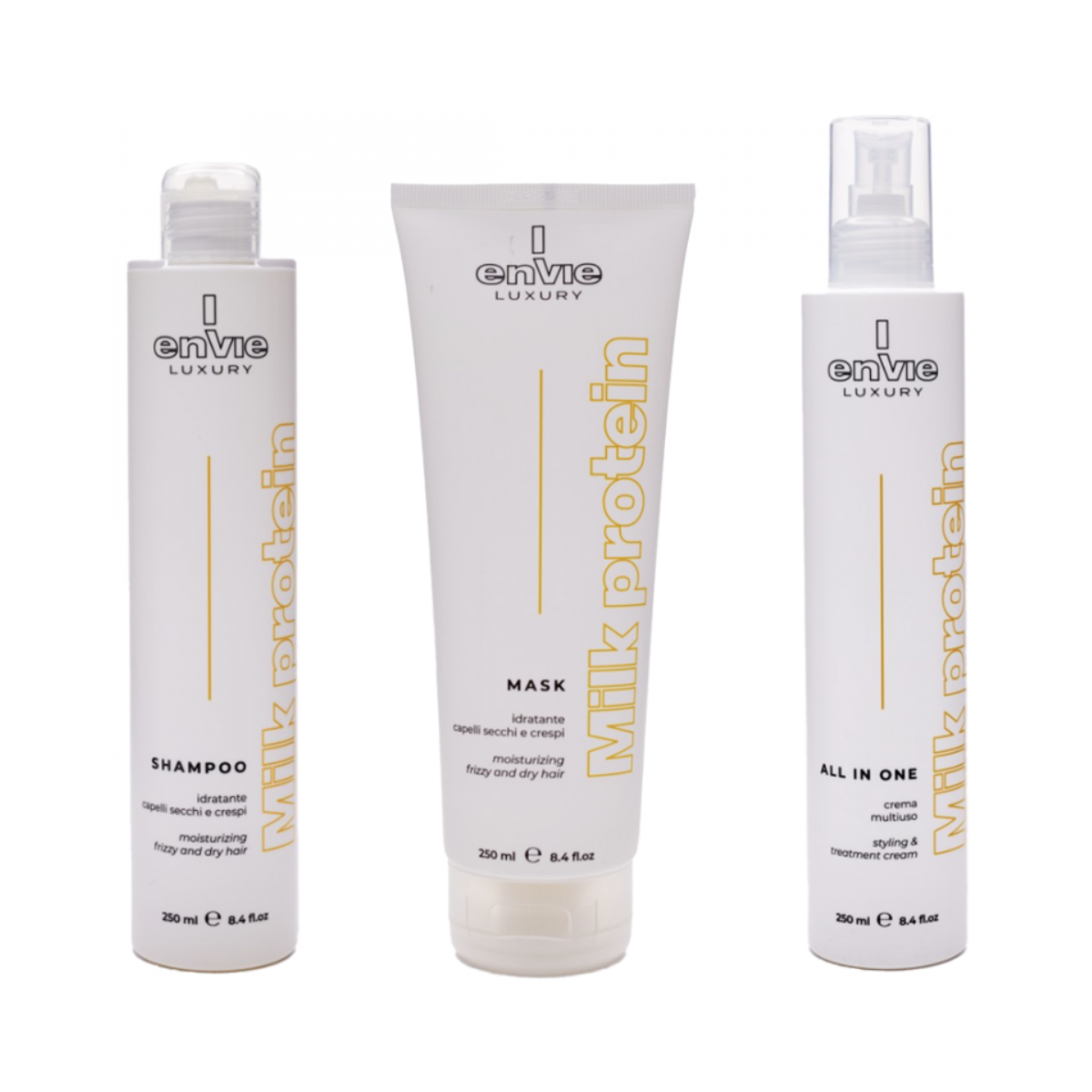 Набір тріо для сухого та кучерявого волосся LUXURY MILK ENVIE MINI